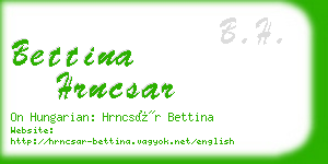 bettina hrncsar business card
